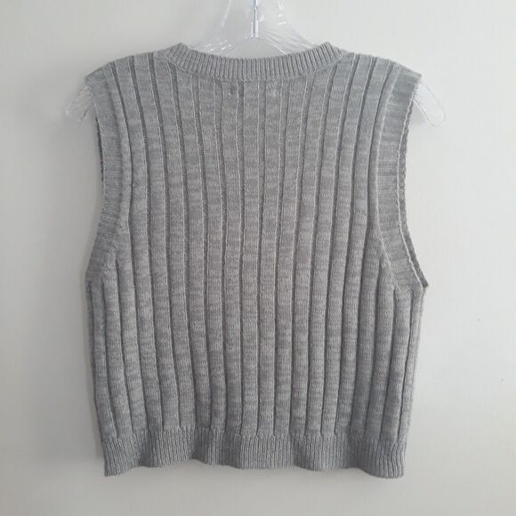 Full Circle & Trend V Neck Sweater Vest Girls Large Sleevess Pullover - Picture 2 of 8